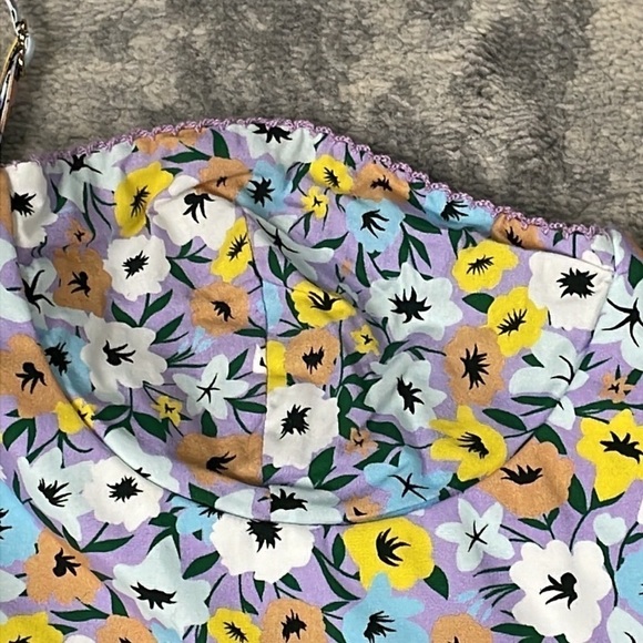 NWT Agua by Agua Bendita Mambo La Fania Lila Multicolor Floral Spring Sz L - Picture 16 of 16